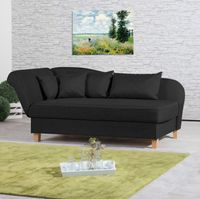 Selma Recamiere mit Armteil links klappbar schwarz