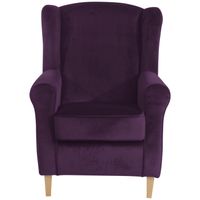 Lorris Ohrenbackensessel purple