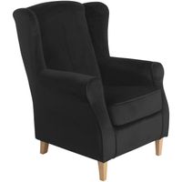 Lorris Ohrenbackensessel schwarz