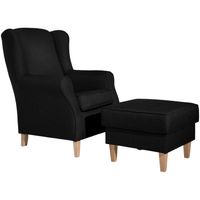 Lorris Ohrenbackensessel schwarz