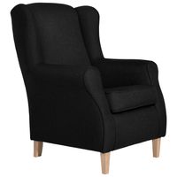 Lorris Ohrenbackensessel schwarz