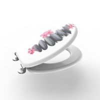 Duschwell MDF WC-Sitz 3D Steinturm Blume