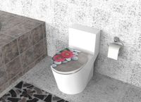 Duschwell Duroplast WC-Sitz Water Printing - Steinblume