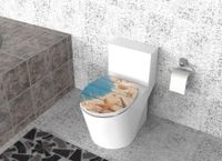 Duschwell Duroplast WC-Sitz Carving Printing - Muschel