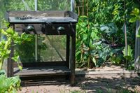 Pflanztisch mit 2 Schubladen, Schwarz