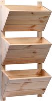 3-stufiges Wand-Pflanzbeet, Natur