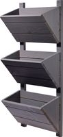 3-stufiges Wand-Pflanzbeet, Grau