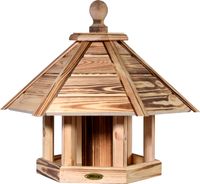 Vogelhaus sechseckig zum Aufstellen, geflammt