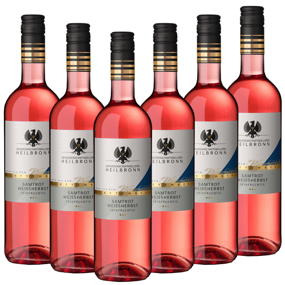 Heilbronner Samtrot Weissherbst Qba 0,75 l 6er Karton