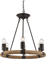 Lighting - ULLEU - Hängeleuchte Metall schwarz, 6x E27
