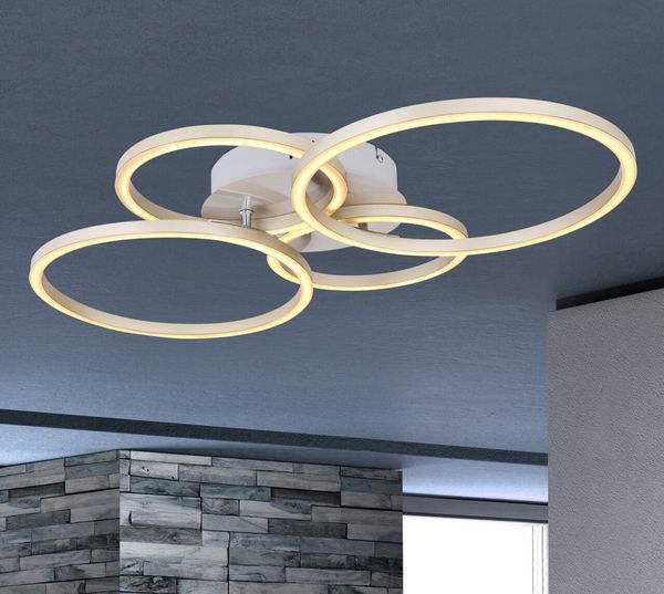 Lighting - KENDY - Deckenleuchte Metall Nickel matt, LED