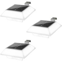 LED-Solar-Dachrinnenlicht, Weiß - 3er-Set