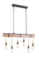 Lighting - MUCHA - Hängeleuchte Metall rostfarben, 6x E27