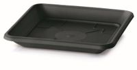 Powertec Garden Pflanztopf mit Dekor "Eckig", ca. 30 x 30 x 25 cm - Anthrazit