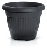 Pflanztopf m. Dekor "rund" 8,0 Liter inkl Untersetzer anthrazit