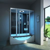 Dampfdusche Fertigdusche Whirlpool Komplettdusche LIMNOS 170cm x 90cm