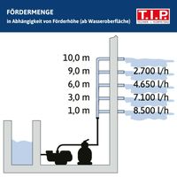 T.I.P. SPF 250 F Poolfilteranlage, Durchfluss max.: 6.000 l/h, Leistung: 400 W