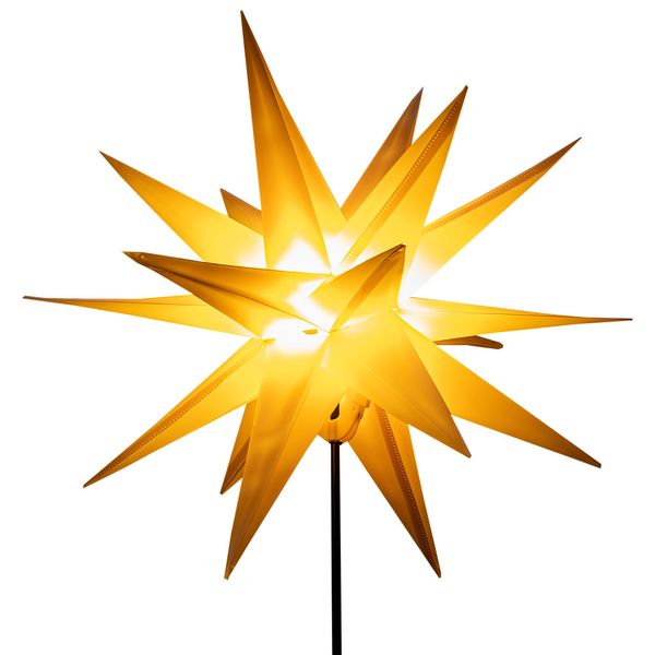 3D-LED-Leuchtstern mit Erdspieß - Gelb