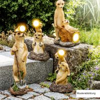 LED-Solar-Erdmännchen - Mit Fernglas (Quer)