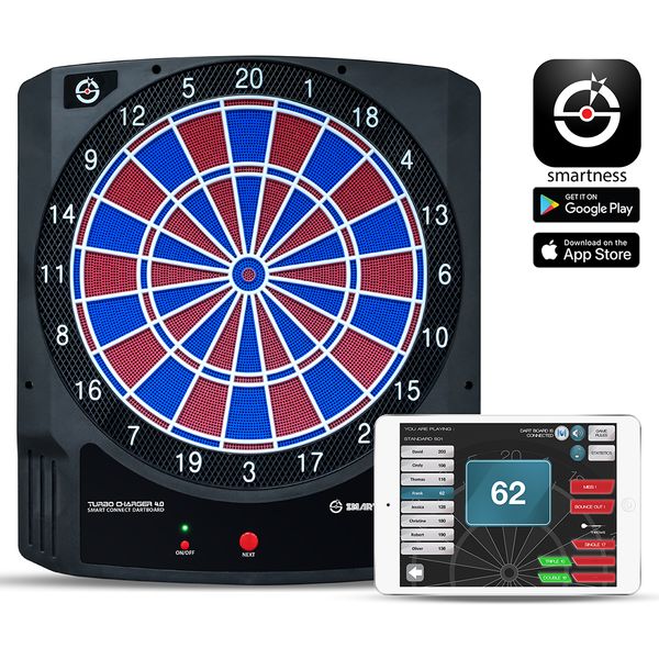 SMARTNESS ELEKTRONIK DARTBOARD TURBO CHARGER 4.0, 2-LOCH ABSTAND