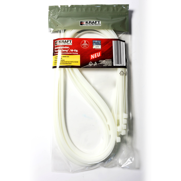 Spezial-Kabelbinder "Extra lang", je ca. 8,8 x 1000 mm - 16 tlg.