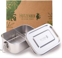 HOTZENBOX Brotdose Edelstahl | Premium | 800ml | Trenner Auslaufsicher - Ideal für die Schule / Kindergarten Box
