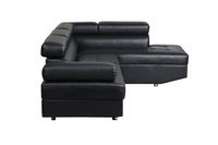 Ecksofa mit Bettfunktion & Kopfteilverstellung Bettsofa schwarz