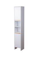 Bad-Hochschrank mit 2 Türen - ca. 180 x 32 x 28 cm - Weiß