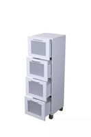 Badschrank mit 4 Schubladenschrank weiß
