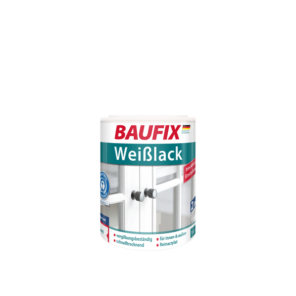 Weißlack seidenmatt 4 er Set