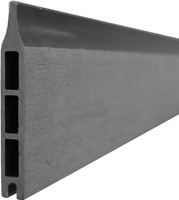 WOLLBACH-Steckzaun aus WPC B175 x H180 cm, grau inkl. Start- und Abschlußleiste aus Aluminium