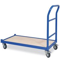 Schiebebügelwagen, LxBxH 1070x500x890 mm, 4 Lenkrollen, 2 mit Feststellbremse