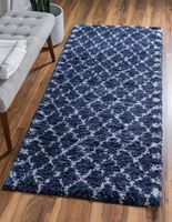 Teppich "Temara Shag" Läufer Marineblau CA10383