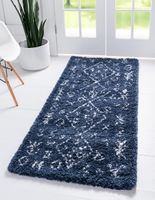 Teppich "Temara Shag" Läufer Marineblau CA10313