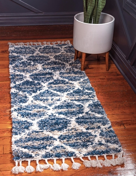 Teppich "Top Shag" Läufer Blau CA10107