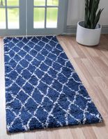 Teppich "Temara Shag" Läufer Marineblau CA10362