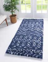 Teppich "Temara Shag" Läufer Marineblau CA10337