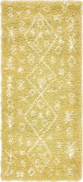 Teppich "Temara Shag" Läufer Gelb CA10317