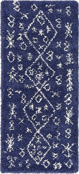 Teppich "Temara Shag" Läufer Marineblau CA10312