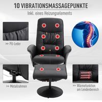 Massagesessel mit Fußhocker Massagesessel Relaxsessel TV-Sessel Schwarzca. 76 x 81 x 105 cm