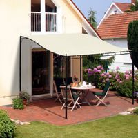 Pergola Gartenpavillon Pavillon Überdachung Zelt Metall Creme