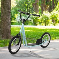 Tretroller Kinderroller Scooter Cityroller Luftreifen verstellbar Hellblau