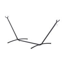 Hängemattengestell für Hängematte Hängemattenständer mit Haken Garten Strand Metall 280 x 120 x 110 cm bis 120KG