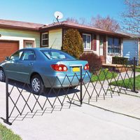 Scherengitter Absperrgitter ausziehbar 52-405cm Garten Alu Braun