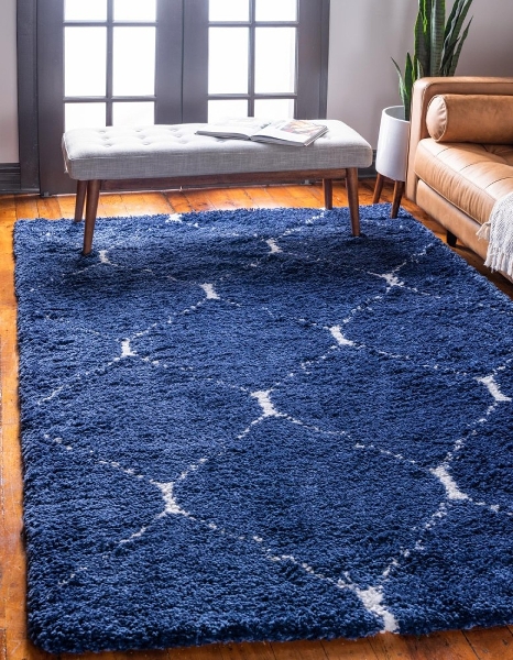 Teppich "Temara Shag" Rechteckig Marineblau CA10407