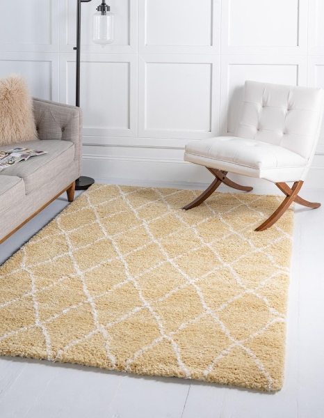 Teppich "Temara Shag" Rechteckig Gelb CA10370