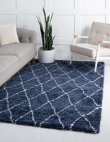 Teppich "Temara Shag" Rechteckig Marineblau CA10364