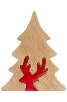 Deko Puzzle Baum mit Renntier, mittel