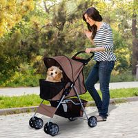 Hundewagen Hundebuggy Pet Stroller Hunde Buggy mit 4 Rolle in 4 Farben