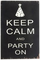Holzschild "Party on"